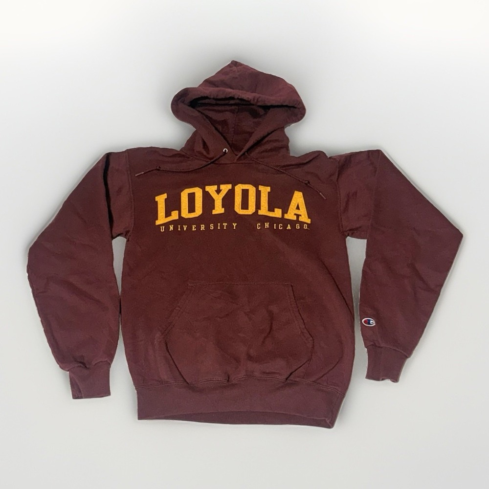 Champion Loyola University Chicago Hoodie Maroon Preppy Collegiate Sporty Mens S